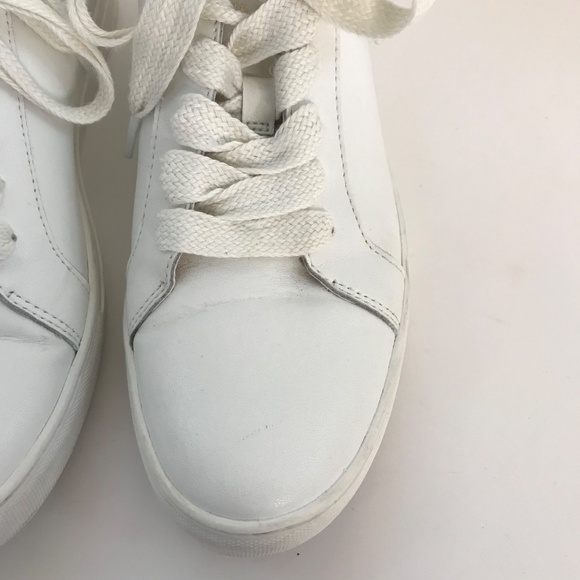 KATE SPADE Alanna Leather Sneakers White Green Women’s Size 10 - Picture 6 of 16